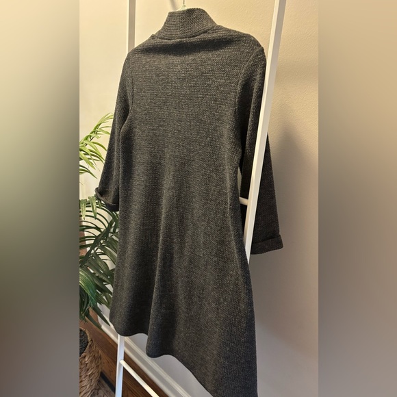 Everly Charcoal Mock Neck Sweater Dress - Picture 8 of 12